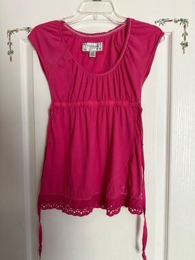 American Eagle Outfitters Hot Pink Cap Sleeve Tunic